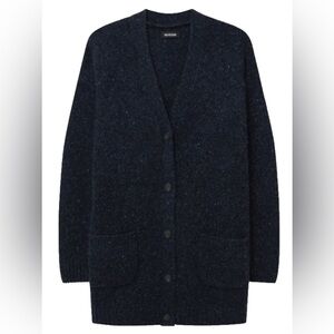 Naadam marled cashmere grandpa cardigan